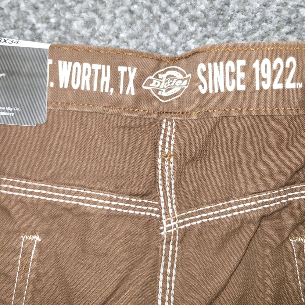 Dickies Mens Carpenter Duck Jean Brown Relaxed Fit‎ Straight Leg 38x34 NWT - Picture 12 of 14